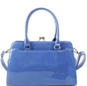 Designer Fashion Glossy Satchel With Long Strap